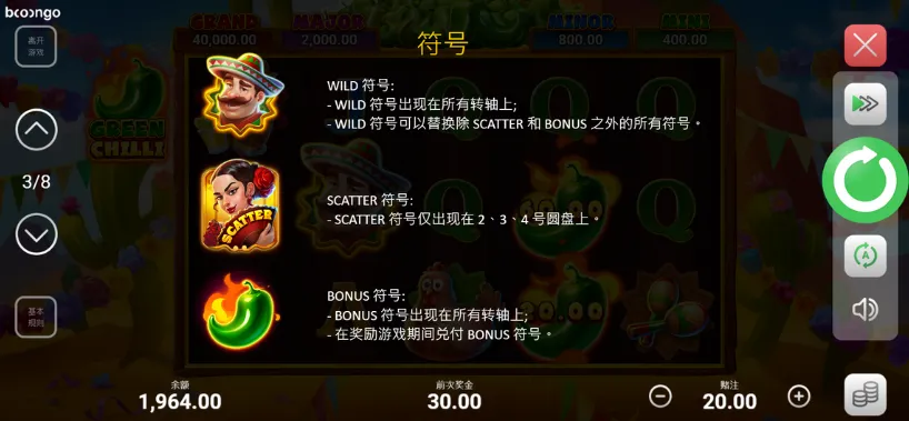 สัญลักษณ์เกมสล็อต Little Chili